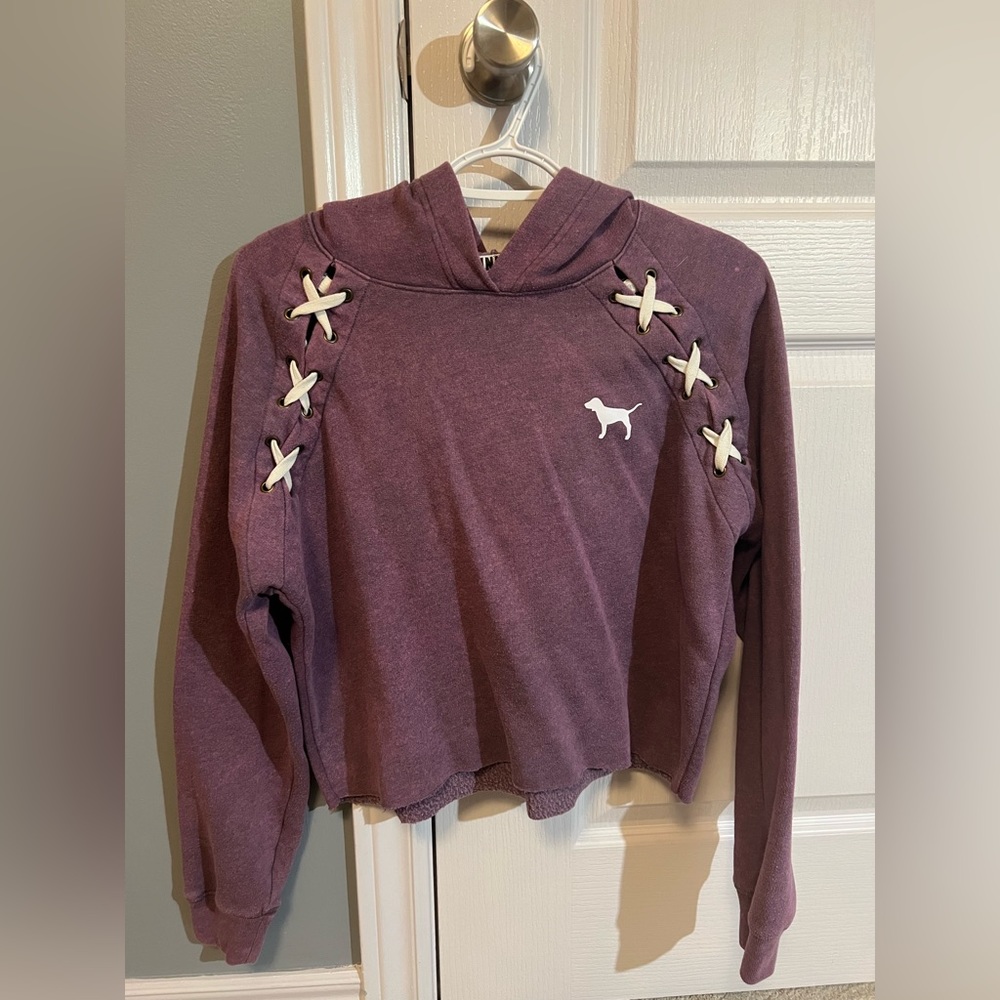 PINK Cropped Hoodie